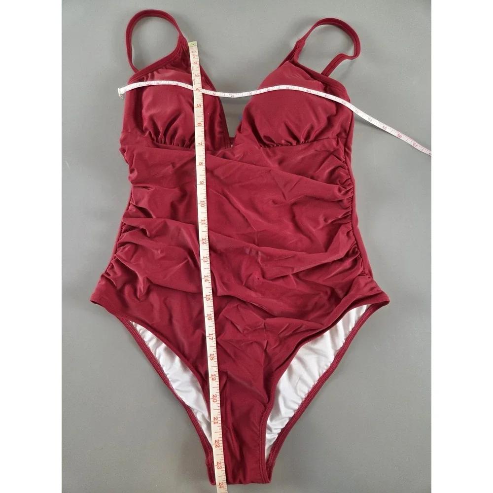 Cupshe One Piece Swim Bathing Suit Medium Red - Picture 3 of 5